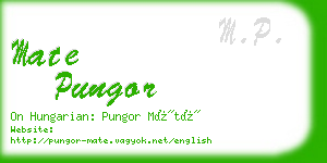 mate pungor business card